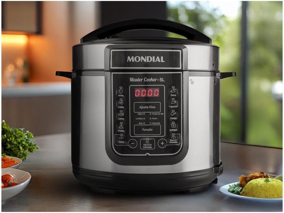 Panela de Pressão Elétrica Digital Mondial 5L 900W Digital Master Cooker PE-38 - 11