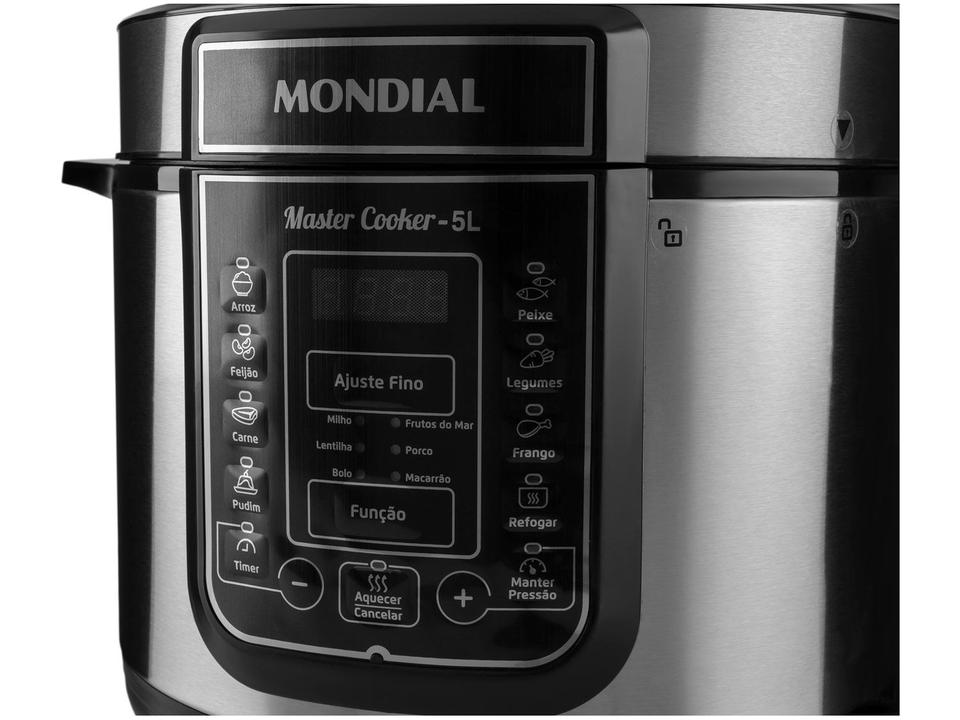 Panela de Pressão Elétrica Digital Mondial 5L 900W Digital Master Cooker PE-38 - 18