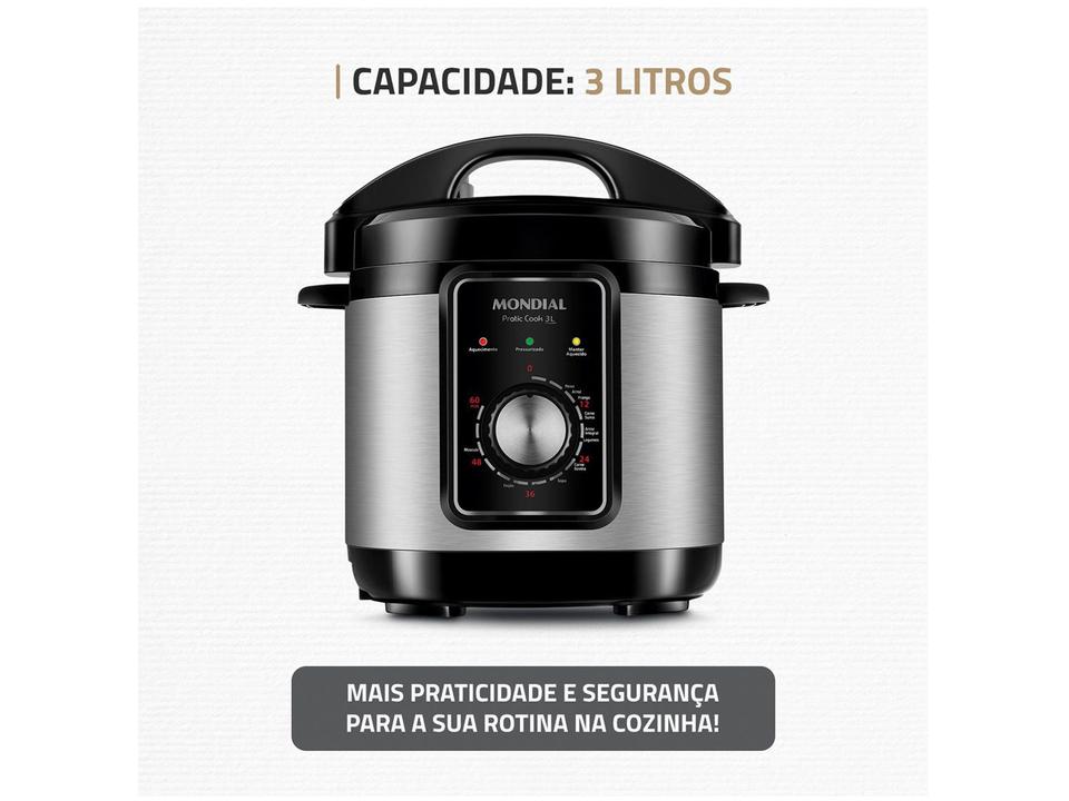 Panela de Pressão Elétrica Mondial 3L 700W - 2