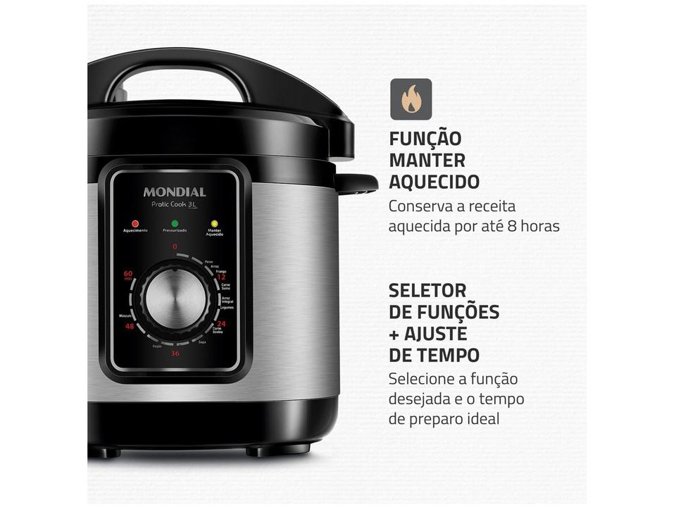 Panela de Pressão Elétrica Mondial 3L 700W - 6
