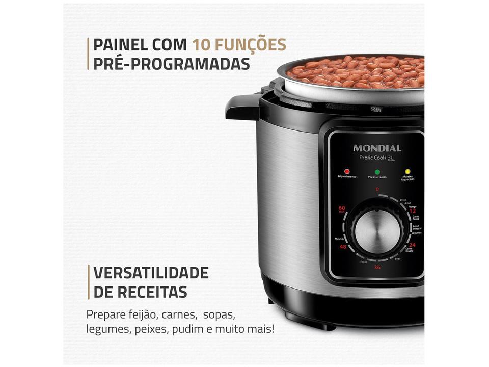 Panela de Pressão Elétrica Mondial 3L 700W - 3