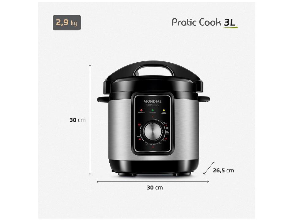 Panela de Pressão Elétrica Mondial 3L 700W - 9