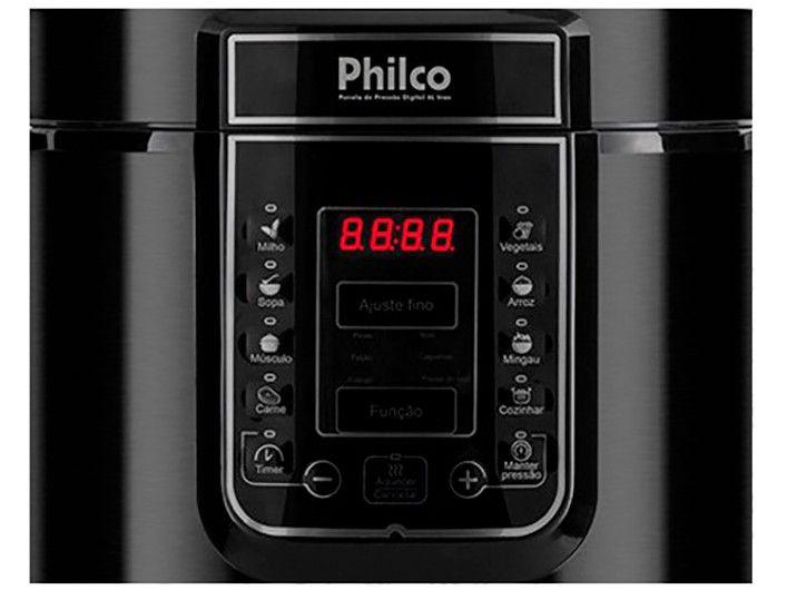 Panela de Pressão Elétrica Philco Digital PPPP01 - 1000W 6L Timer Controle de Temperatura Preto - 110 V - 4