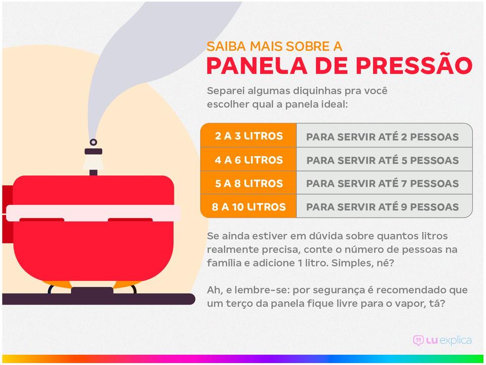 Panela de Pressão Nigro Vermelho 4,5L - Nigro Press 097019 - 2