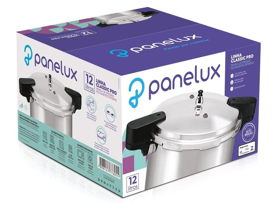 Panela de Pressão Panelux 12L Prata Classic Pro - 2