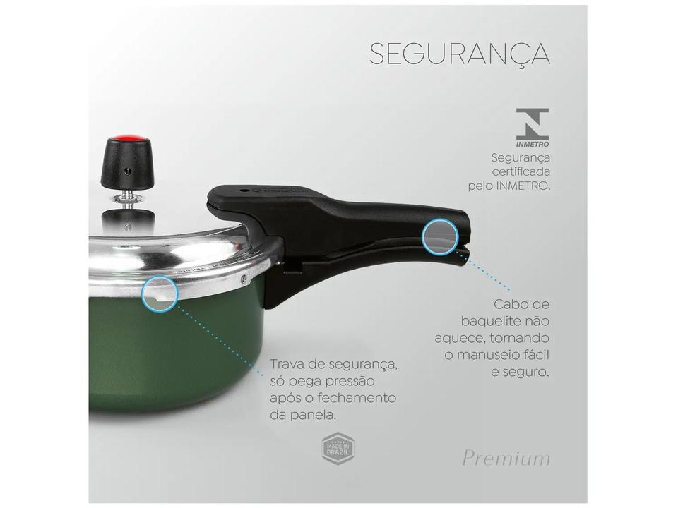 Panela de Pressão Panelux 3L Fechamento Externo Verde Premium - 2