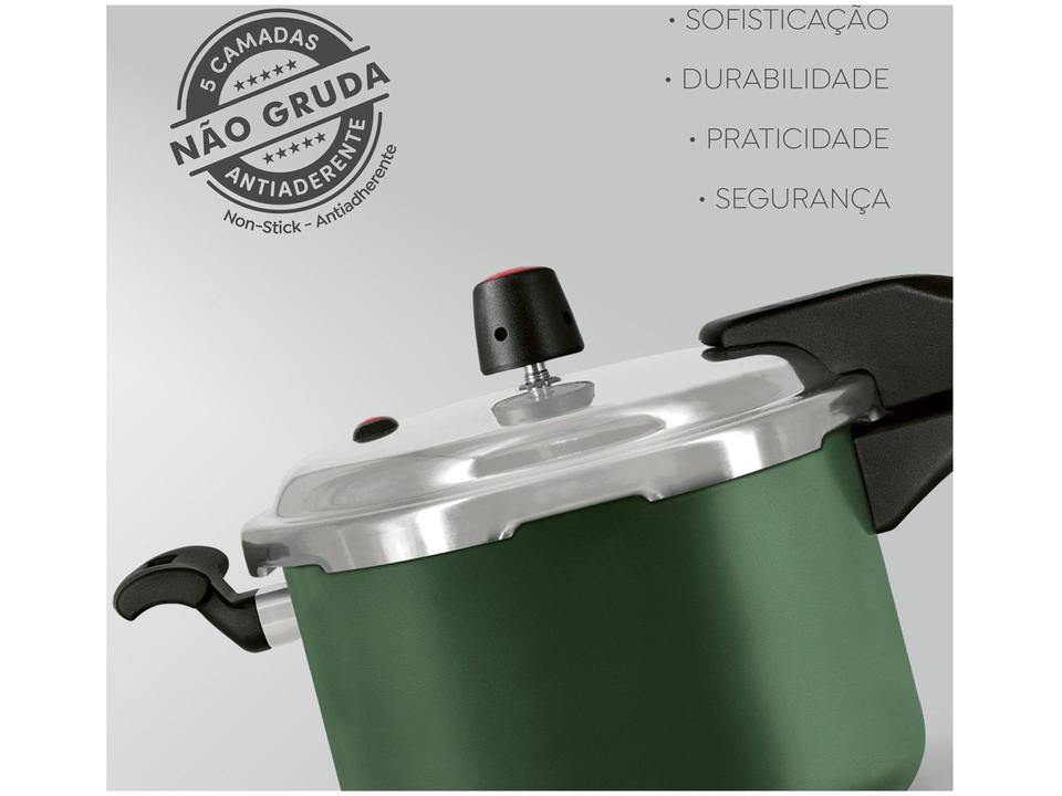Panela de Pressão Panelux 4,5L Fechamento Externo Verde Premium - 3