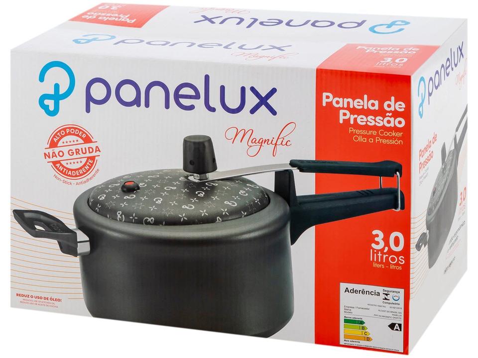 Panela de Pressão Panelux Antiaderente 3L Grafite - 8