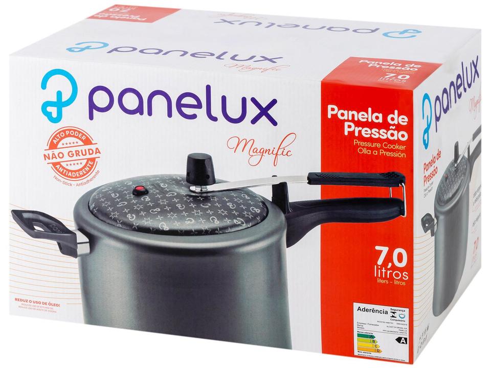 Panela de Pressão Panelux Antiaderente 7L Grafite - 10