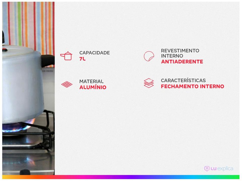 Panela de Pressão Panelux Antiaderente 7L Grafite - 1