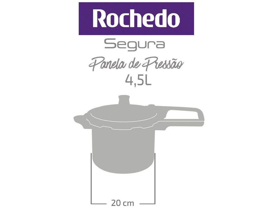 Panela de Pressão Rochedo 4,5L Vermelho Segura - 22