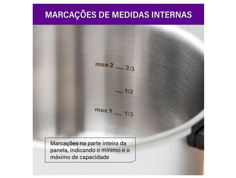 Panela de Pressão Rochedo 6L Inox Indução Trendy - 7