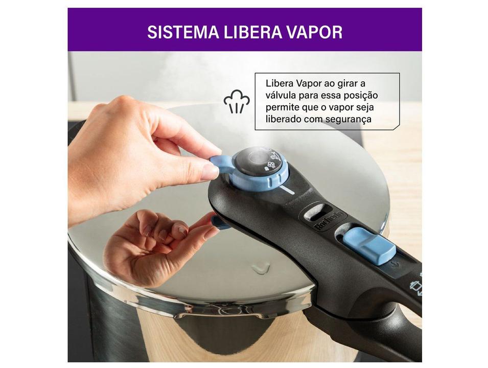 Panela de Pressão Rochedo 6L Inox Indução Trendy - 4