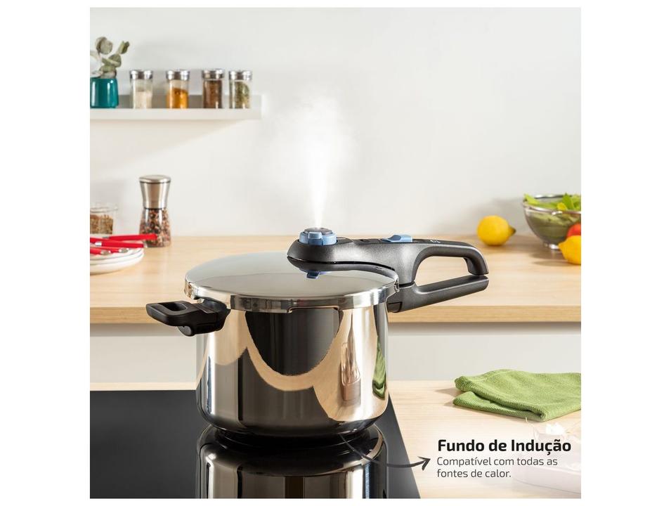 Panela de Pressão Rochedo Inox 4L Fechamento Externo Trendy - 11