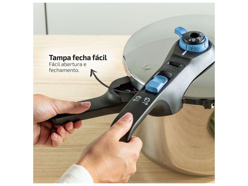 Panela de Pressão Rochedo Inox 4L Fechamento Externo Trendy - 6