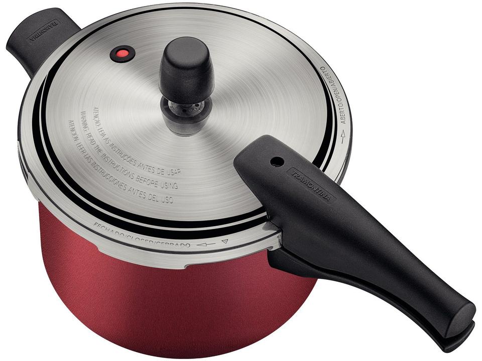 Panela de Pressão Tramontina 4,5L Fechamento Externo Vermelho Vancouver Effect - 2