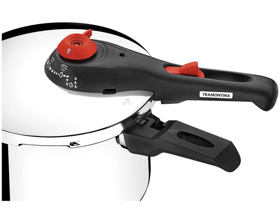 Panela de Pressão Tramontina Aço Inox Fundo Triplo 4,5L com 5 Dispositivos de Segurança Solar 62513223 - 13