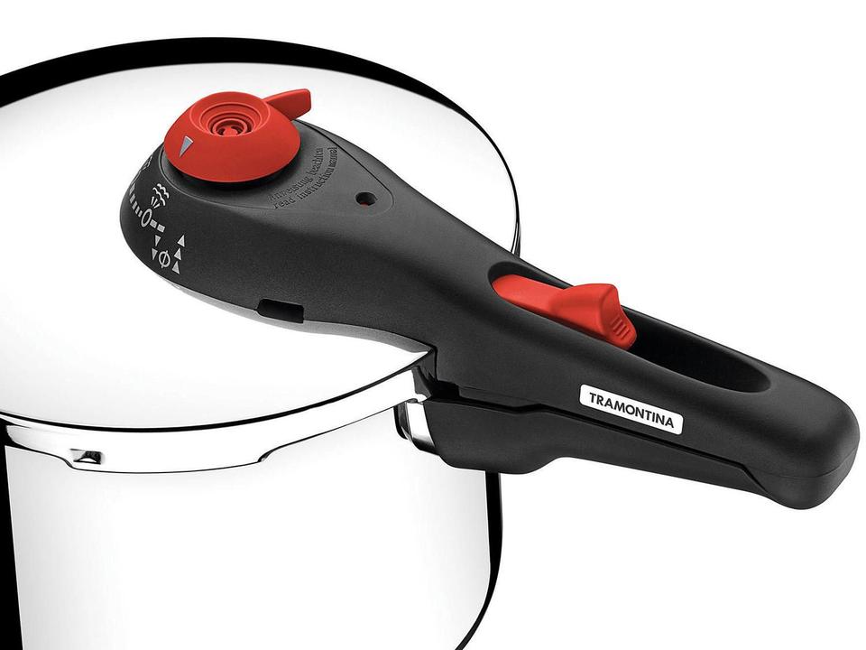 Panela de Pressão Tramontina Aço Inox Fundo Triplo 4,5L com 5 Dispositivos de Segurança Solar 62513223 - 12