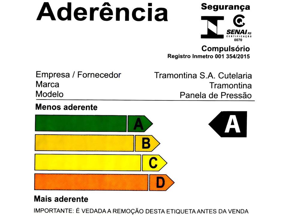 Panela de Pressão Tramontina Antiaderente 4,5L Preto e Prata Vancouver Effect - 12