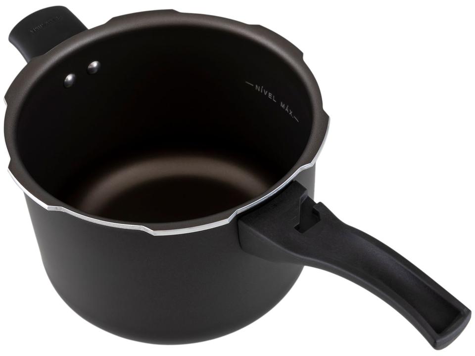 Panela de Pressão Tramontina Antiaderente 4,5L Preto e Prata Vancouver Effect - 5