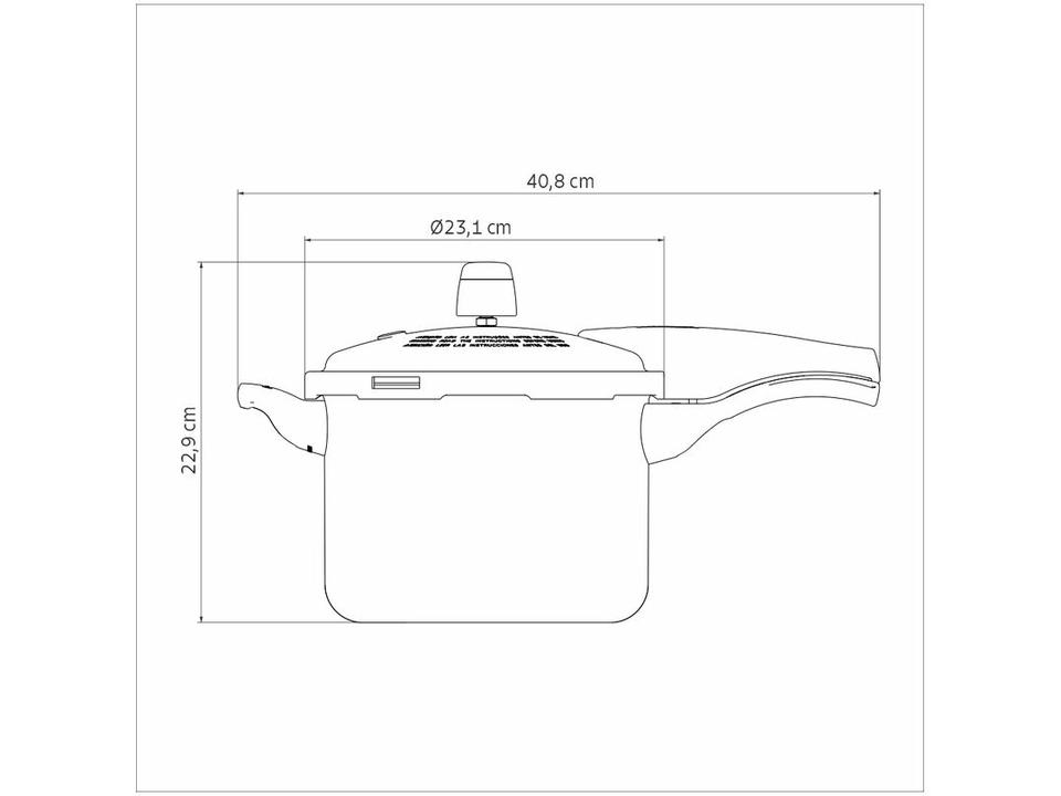 Panela de Pressão Tramontina Antiaderente 4,5L Preto e Prata Vancouver Effect - 10