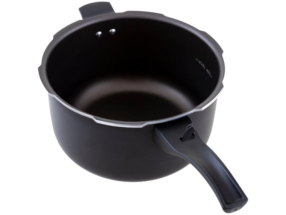 Panela de Pressão Tramontina Antiaderente 6L Preto e Prata Vancouver Effect - 6