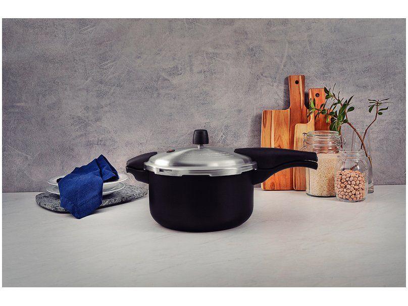 Panela de Pressão Tramontina Antiaderente 6L Preto e Prata Vancouver Effect - 10