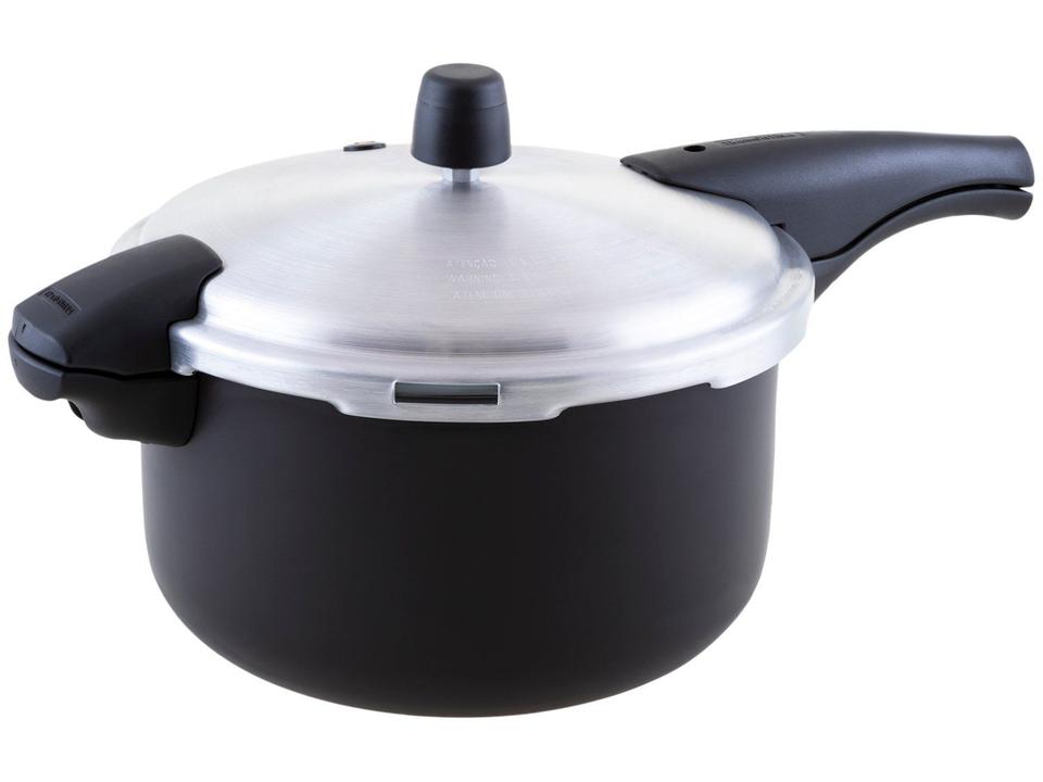 Panela de Pressão Tramontina Antiaderente 6L Preto e Prata Vancouver Effect - 4
