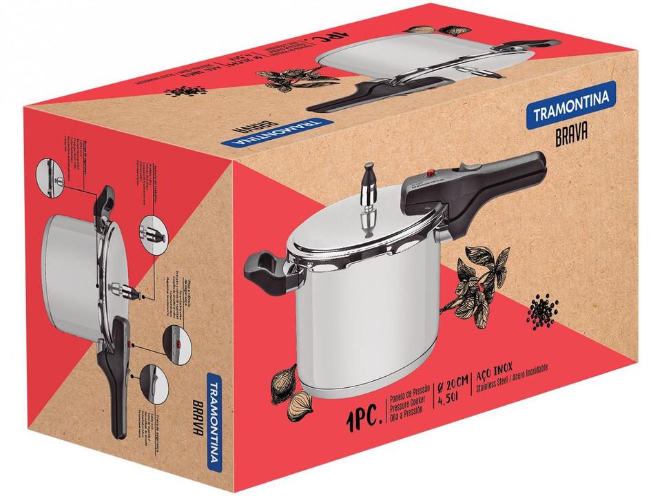 Panela de Pressão Tramontina Inox 4,5L - 10
