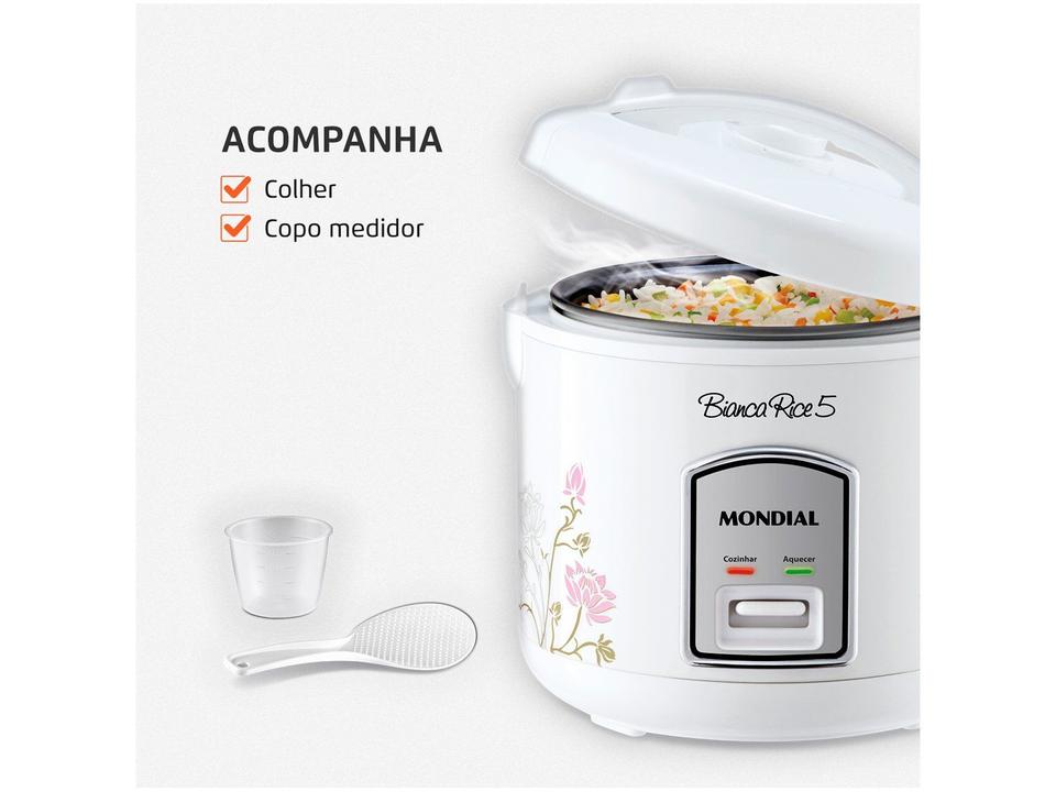 Panela Elétrica de Arroz Mondial Bianca Rice 5 NPE-05-5X 400W 5 Xícaras - 5