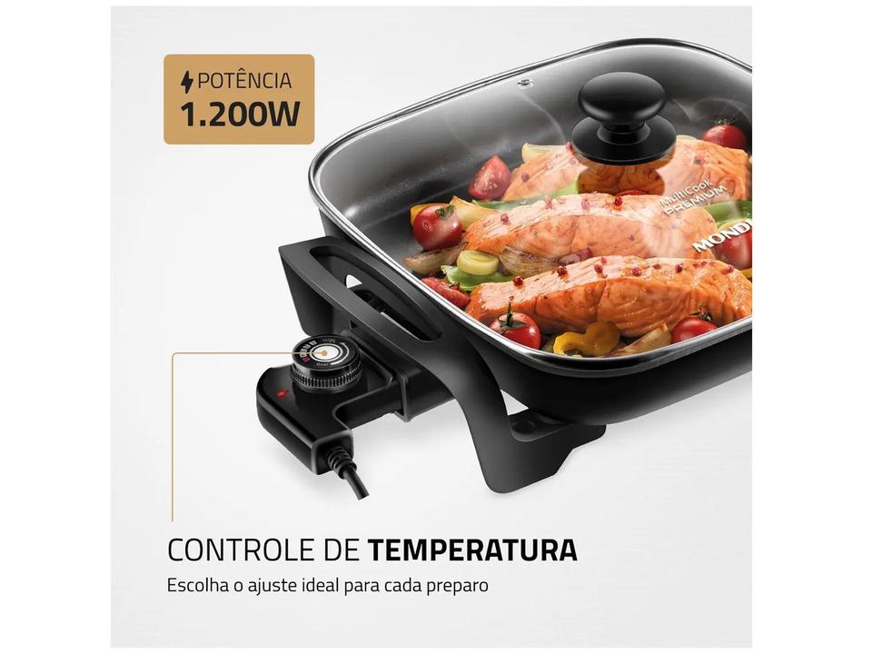 Panela Elétrica Multifuncional Quadrada Mondial - 3