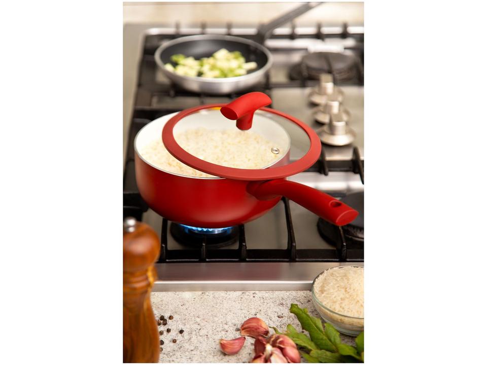 Panela Hércules Antiaderente de Alumínio Vermelha - 1