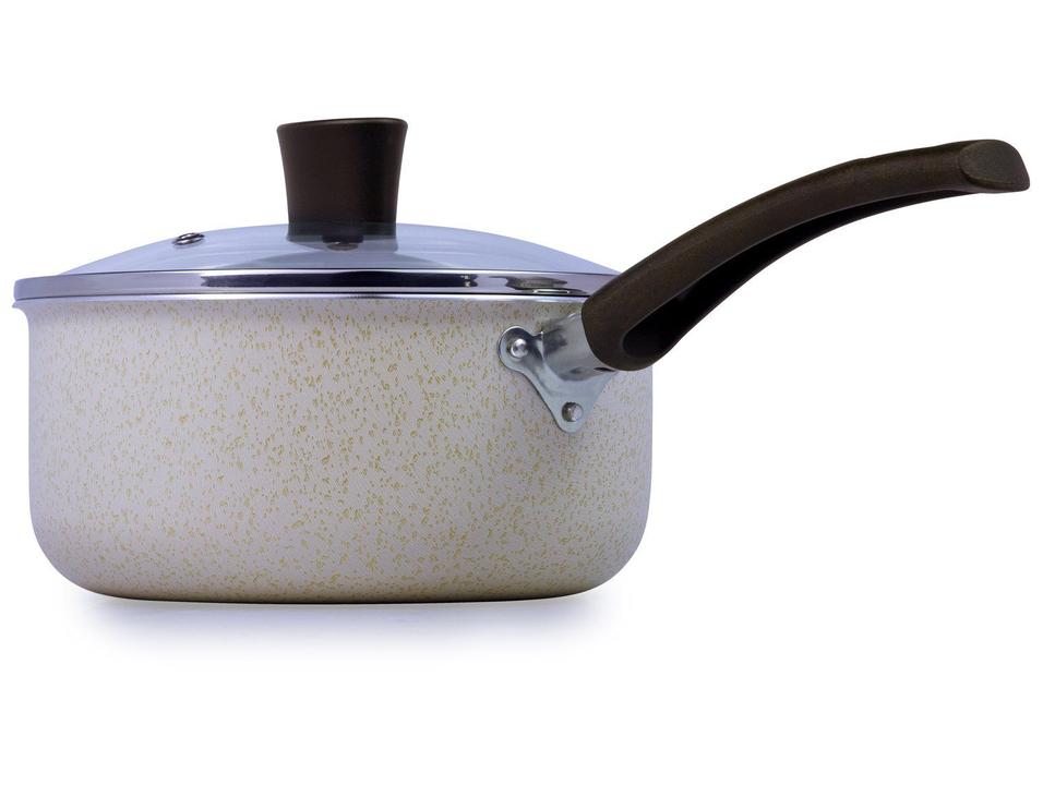 Panela Multiflon Antiaderente de Alumínio Bege 18cm 2L Ekó - 4