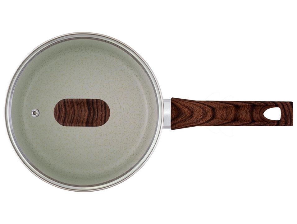 Panela Multiflon Antiaderente de Alumínio Bege 18cm 2L Petra - 4