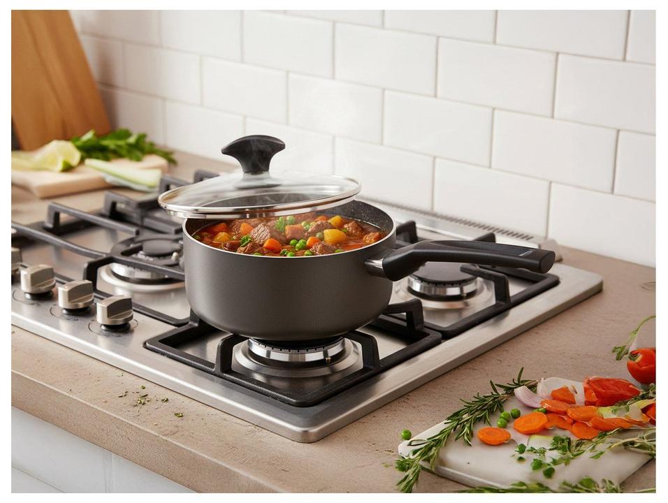 Panela Multiflon Antiaderente de Alumínio Grafite 18cm 2L Petra+ - 2