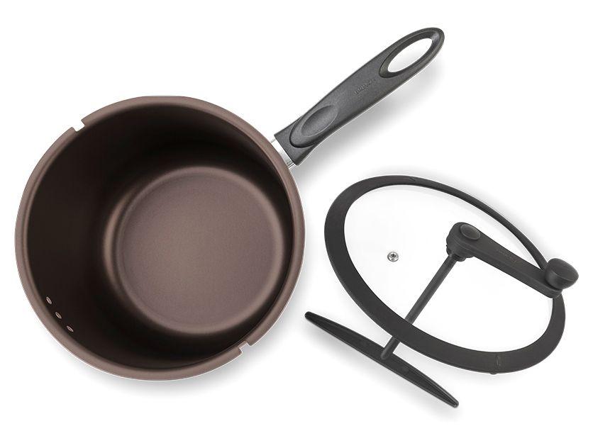 Panela Pipoqueira Brinox de Alumínio com Tampa de Vidro 5,5L 22cm Cinza Ceramic Life Pic Poc - 2