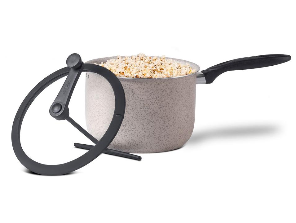 Panela Pipoqueira Brinox de Alumínio com Tampa de Vidro 5,5L 22cm Vanilla Ceramic Life Pic Poc - 2