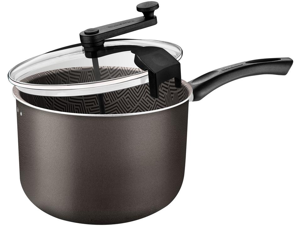 Panela Pipoqueira Tramontina Antiaderente de Alumínio 4,8L 22cm Chumbo Paris - 2