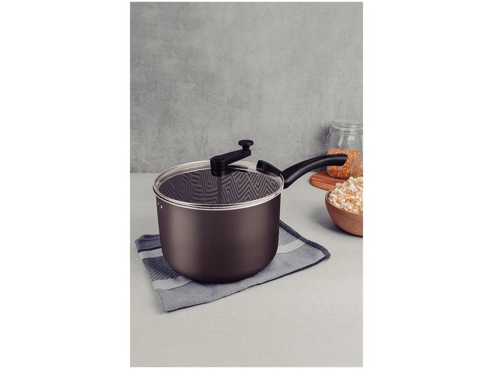 Panela Pipoqueira Tramontina Antiaderente de Alumínio 4,8L 22cm Chumbo Paris - 1