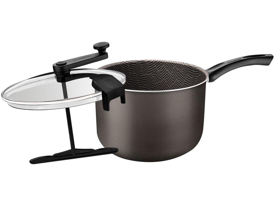 Panela Pipoqueira Tramontina Antiaderente de Alumínio 4,8L 22cm Chumbo Paris - 3