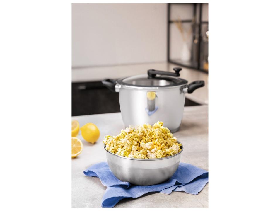 Panela Pipoqueira Tramontina Inox com Tampa de Vidro 5,6L 22cm Allegra - 2