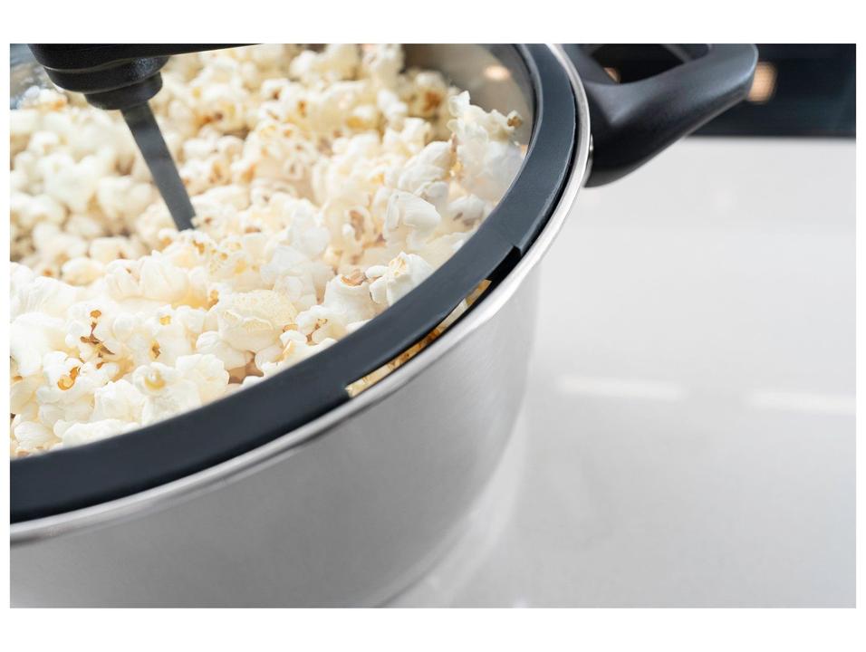 Panela Pipoqueira Tramontina Inox com Tampa de Vidro 5,6L 22cm Allegra - 3