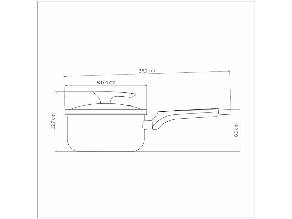 Panela Tramontina Antiaderente de Alumínio Amêndoa 16cm 1,5L Milazzo - 7