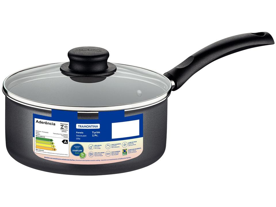 Panela Tramontina Antiaderente de Alumínio Cinza - 1