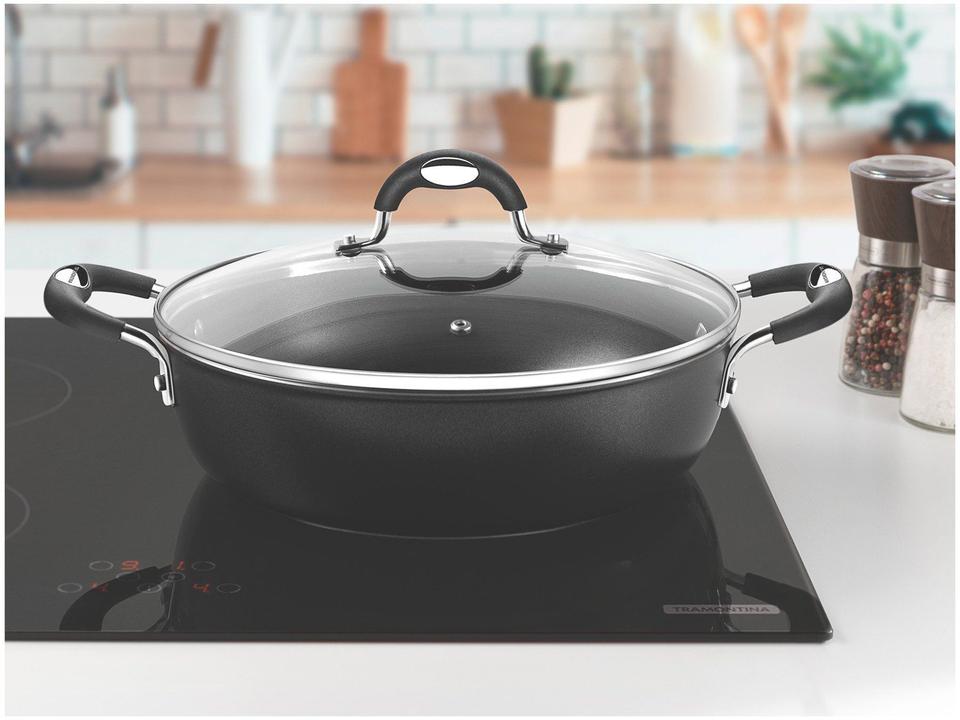 Panela Tramontina Antiaderente de Alumínio Preta 28cm 4,2L Mônaco - 1