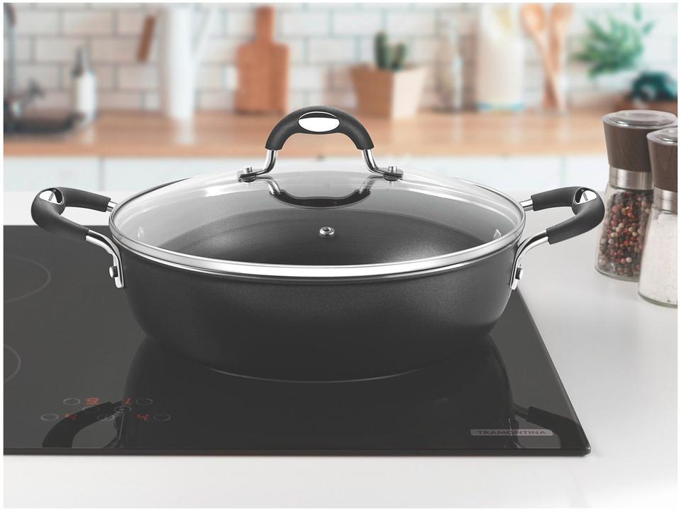 Panela Tramontina Antiaderente de Alumínio Preta 28cm 4,2L Mônaco - 1