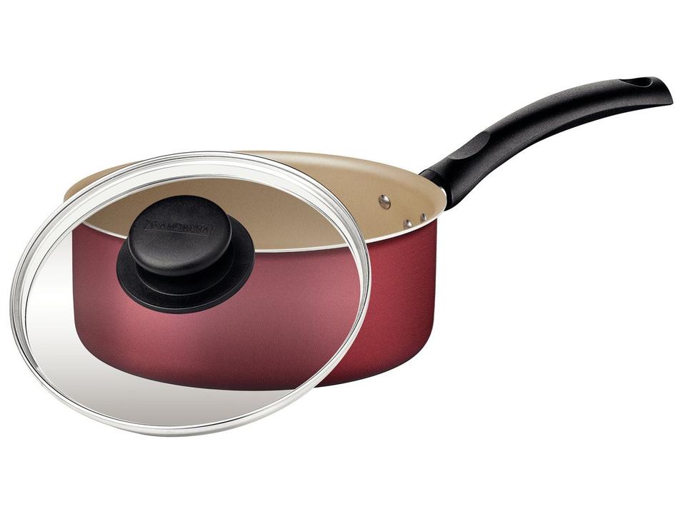 Panela Tramontina Antiaderente de Alumínio Vermelho 20cm 2,8L Turim - 1