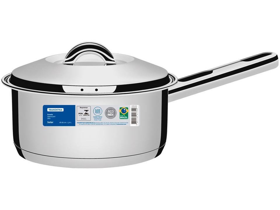 Panela Tramontina Inox 16cm 1,4L Solar - 4