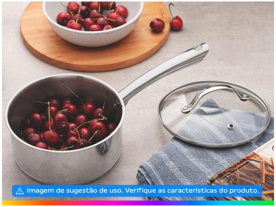 Panela Tramontina Inox 16cm 1,4L Una - 3