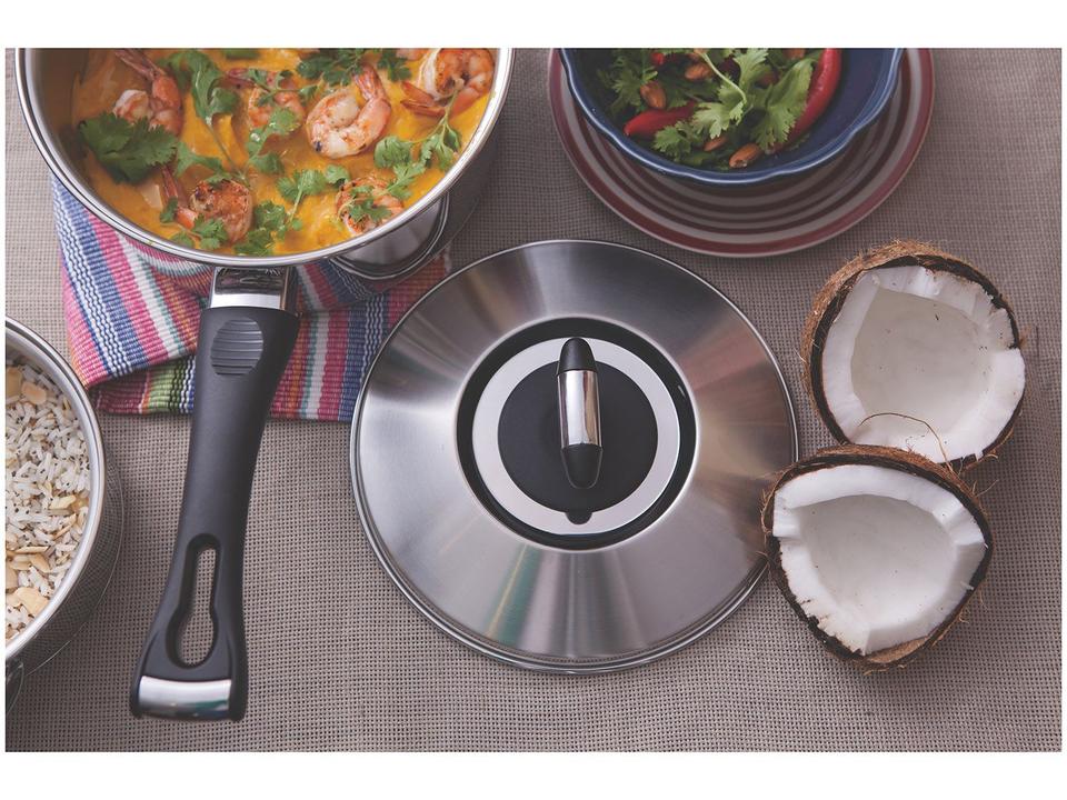 Panela Tramontina Inox 2,9L com Tampa Solar - 1